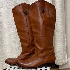 Frye Melissa Button tall leather boots size 8